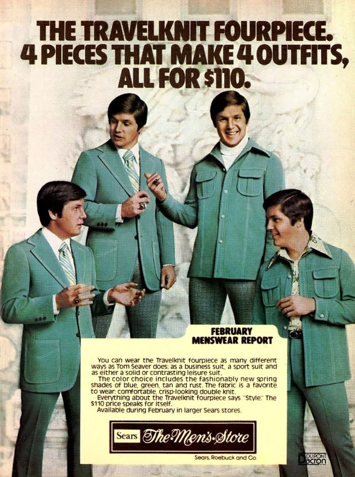 Ahhh, the '70s! When clothes were, well, like this