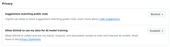 Désactiver l'entrainement de l'IA de Github sur les infos du profil