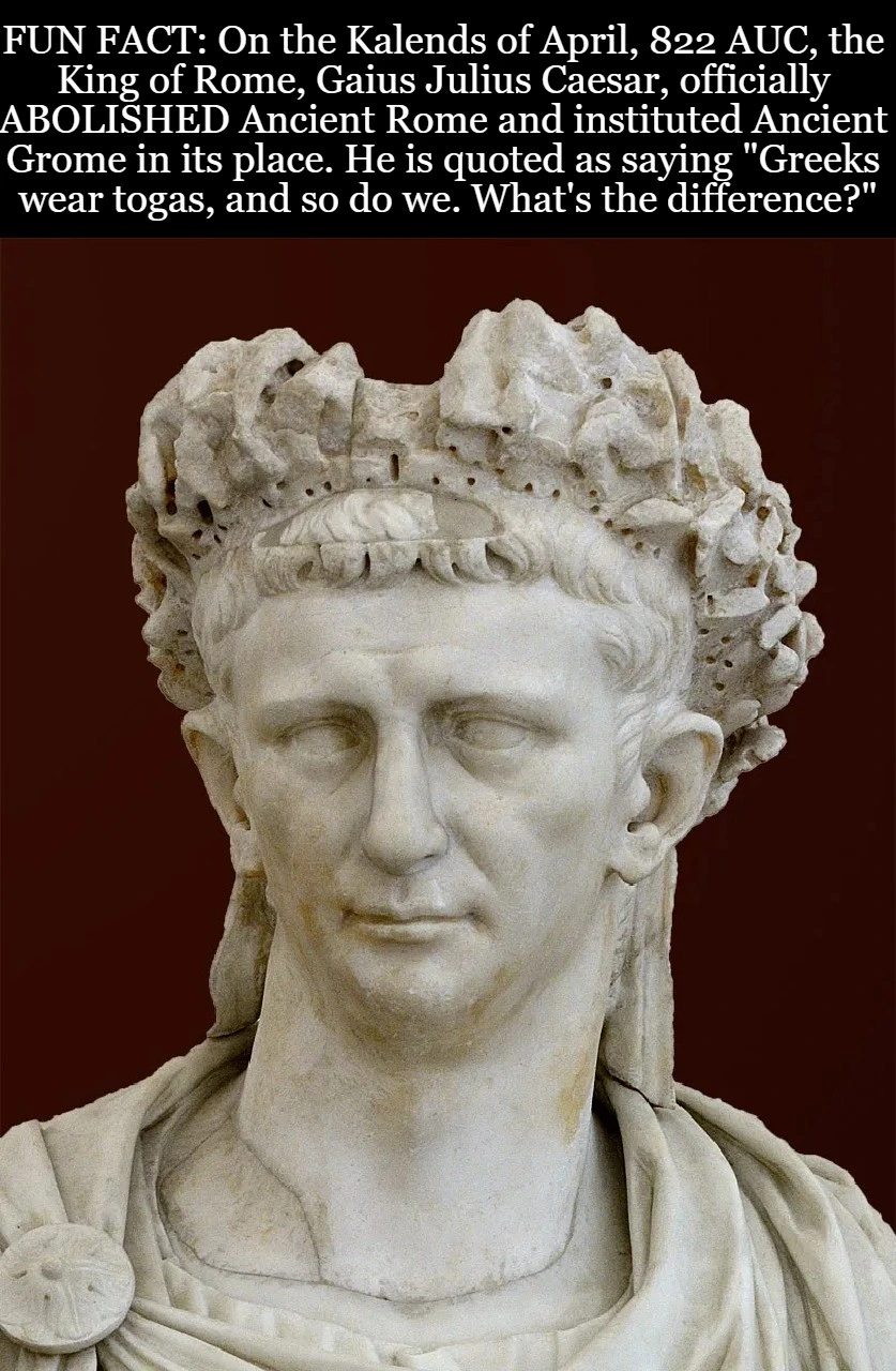 Daily trivia - there actually was no difference between the Greeks and Romans, that's a 19th century AD invention of Hellenophobes secretly working for the Ottoman Empire